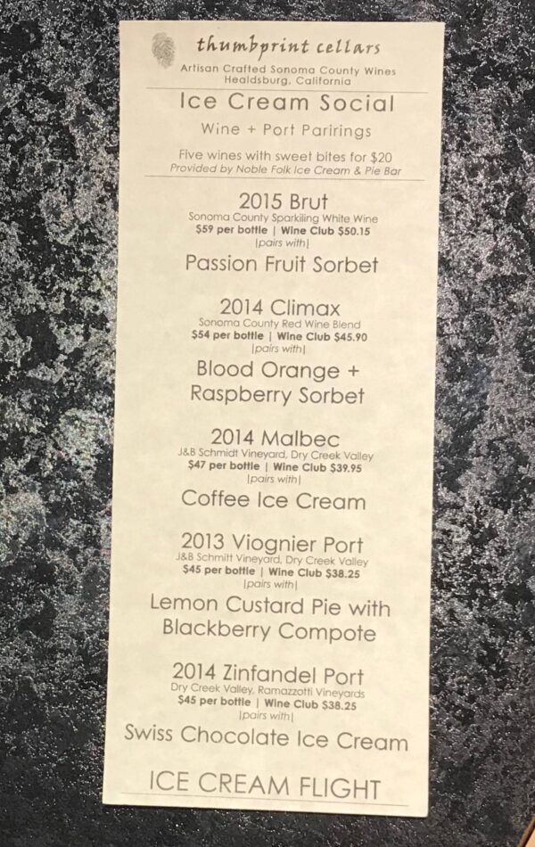 Wine and Ice Cream Pairings
