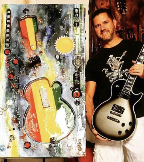 Scott Thorberg, resident artist at thumbprint cellars Tasting Lounge